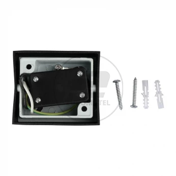 Kinkiet Ścienny V-TAC GU10 Aluminium Kwadrat Czarny W Dół IP44 VT-7651