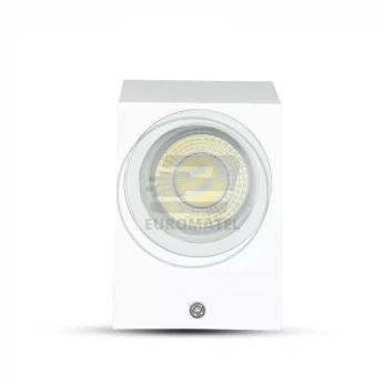 Oprawa ewelacyjna VT-7651 SLEEK GU10 WALL FITTING(ALUMINUM)SQUARE-WHITE BODY, 1 WAY IP44 7539