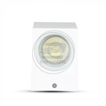 Oprawa ewelacyjna VT-7652 SLEEK GU10 WALL FITTING(ALUMINUM) SQUARE-WHITE BODY,2 WAY IP44 7541