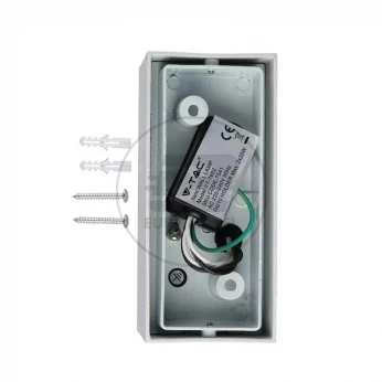 Oprawa ewelacyjna VT-7652 SLEEK GU10 WALL FITTING(ALUMINUM) SQUARE-WHITE BODY,2 WAY IP44 7541