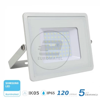 Projektor LED 50W 6000lm 6400K 120lm/W Dioda SAMSUNG Biały IP65 763