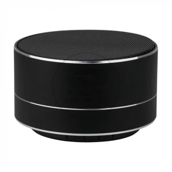 Przenośny Metalowy Głośnik Bluetooth Micro SD Mikrofon 400mah Czarny V-TAC VT-6133
