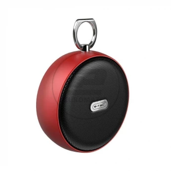 Przenośny Głośnik Bluetooth Micro USB Wysokiej jakości przewód 800mah Czerwony V-TAC VT-6211
