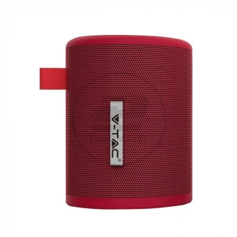 Przenośny Głośnik Bluetooth Micro USB Wysokiej jakości przewód 1500mah Czerwony V-TAC VT-6244