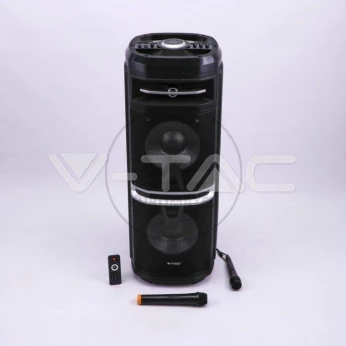 Głośnik Bezprzewodowy na kółkach 120W VT-6210 1x Mikrofon przewodowy 1x Mikrofon bezprzewodowy 7734