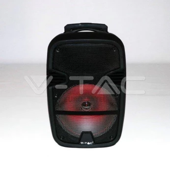 Głośnik Przenośny V-TAC 35W Mikrofon, RGB, PILOT, USB, Micro SD & FM Radio, na kółkach 510x320x270 VT-6212