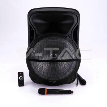 Głośnik Bezprzewodowy na kółkach 50W VT-6315 1x Mikrofon przewodowy 1x Mikrofon bezprzewodowy 7738