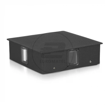 Kinkiet LED VT-704 4W 3000K 440lm IP65 Kwadrat Czarny 8211