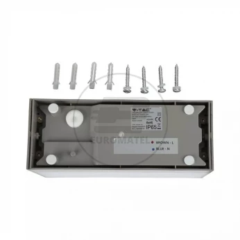 Kinkiet LED UP/Down VT-8057 12W 4000K 600lm IP65 Szary 8243