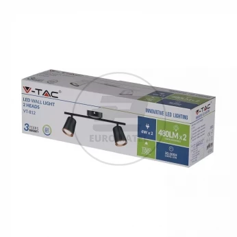 Oprawa Sufitowa V-TAC 12W LED Czarna VT-812 4000K 960lm