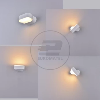Kinkiet Ścienny V-TAC 6W LED Biały IP65 Obrotowy 350st VT-816 3000K 660lm