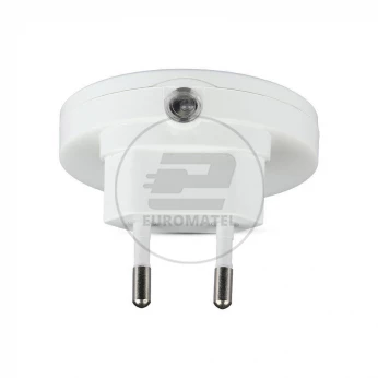 Lampka Nocna do Gniazdka LED V-TAC SAMSUNG CHIP Okrągła VT-83 4000K 10lm
