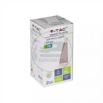 Kinkiet Ścienny V-TAC 6W LED Szary IP65 VT-826 4000K 660lm
