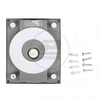 Oprawa Ścienna V-TAC 12W LED IP65 Szara VT-822 6400K 750lm