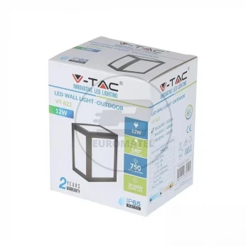 Kinkiet LED VT-822 12W 4000K 750lm Czarny 8341