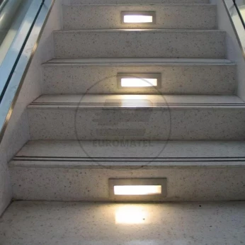 Oprawa Schodowa 6W LED V-TAC Wpuszczana Czarny Prostokąt 230V VT-856 3000K 240lm
