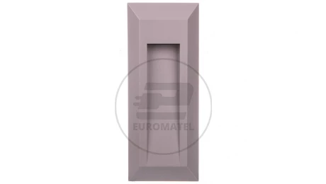 Oprawa schodowa LED SILVER PB 1W 45lm 220-240V AC 120 stopni IP65 prostokąt ciepły biały, szara LD-OSSLPB1W-80