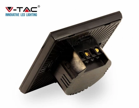 Włącznik Dotykowy Szklany Pojedynczy Czarny V-TAC VT-5111