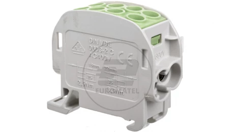 Blok rozdzielczy 1-potencjałowy łączony 125A 2x4-35mm2, 2x2,5-25mm2 zielony HLAK1p35gn 83306005