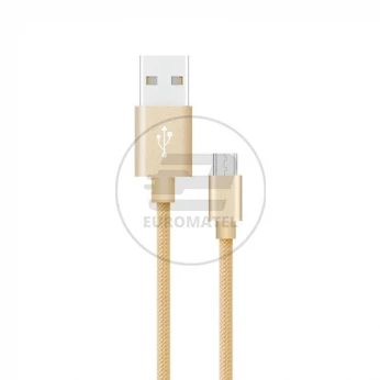 Przewód Micro USB V-TAC Typ C 1M Złoty Seria Platinum VT-5334