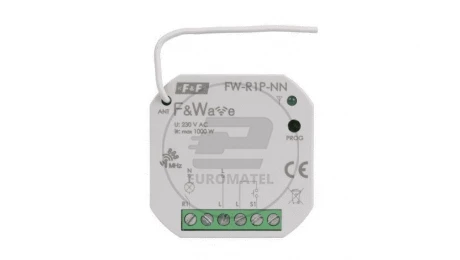 Radiowy pojedyńczy przekaźnik wielofunkcyjny, do instalacji bez przewodu neutralnego FW-R1P-NN