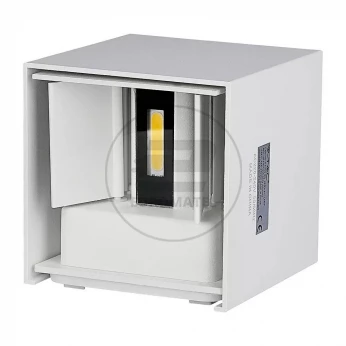 Kinkiet Ścienny V-TAC 12W LED Góra/Dół Regulowany Chip BRIDGELUX Biały Kwadrat IP65 VT-759-12 4000K 1100lm