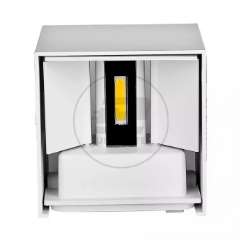 Kinkiet Ścienny V-TAC 12W LED Góra/Dół Regulowany Chip BRIDGELUX Biały Kwadrat IP65 VT-759-12 4000K 1100lm