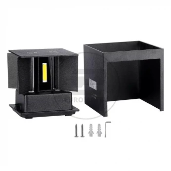 Oprawa elewacyjnaVT-759-12 12W-WALL LAMP WITH BRIDGELUX CHIP COLORCODE:3000k BLACK SQUARE 8529