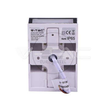 Oprawa Kinkiet Ścienny Góra/Dół V-TAC 4W LED Biała IP65 VT-844 3000K 150lm