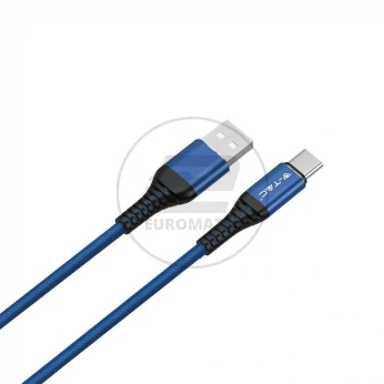 Przewód Micro USB V-TAC Typ C 1M Niebieski Seria Złota VT-5352