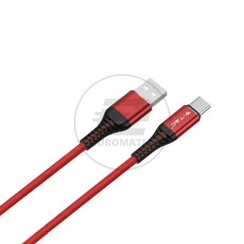 Przewód Micro USB V-TAC Typ C 1M Czerwony Seria Złota VT-5352