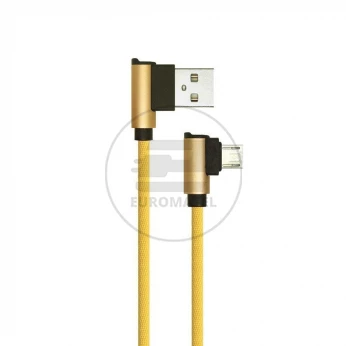 Przewód Micro USB V-TAC 1M Złoty Wtyk Kątowy Seria Diamond VT-5361
