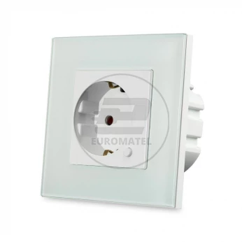Gniazdo Szklane WiFi V-TAC Białe Amazon Alexa, Google Home, Nest VT-5134