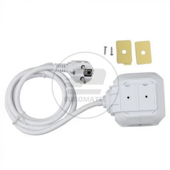 Przedłużacz Kostka 4 gniazda 2 gniazda USB 1.55MM 1.4M V-TAC VT-1154-2