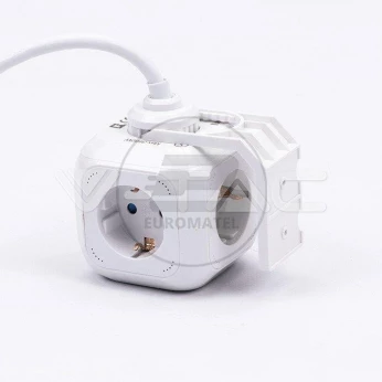 Przedłużacz Kostka 4 gniazda 2 gniazda USB 1.55MM 1.4M V-TAC VT-1154-2