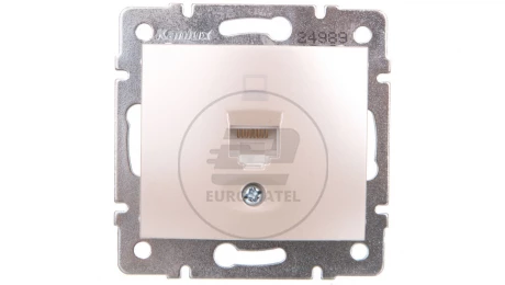 DOMO Gniazdo komputerowe pojedyncze RJ45Cat 5e Jackperłowe białe 011390030 24989