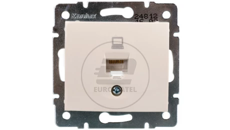 DOMO Gniazdo komputerowe pojedyncze RJ45Cat 5e Jack kremowe 011390003 24812