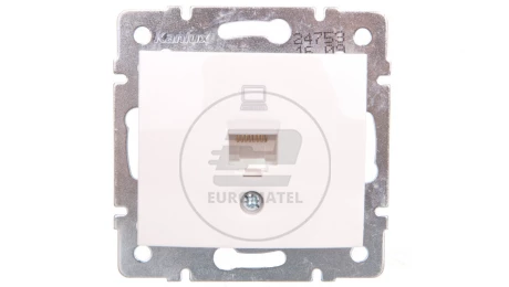 DOMO Gniazdo komputerowe pojedyncze RJ45Cat 5e Jack białe 011390002 24753
