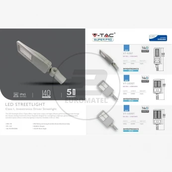 Oprawa Uliczna LED V-TAC SAMSUNG CHIP 150W Class I DIM VT-153ST 5700K 21000lm 5 Lat Gwarancji