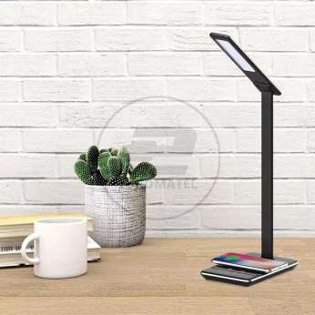 Lampa Biurkowa VT-7405 5W 2700K-6500K Bezprzewodowa ładowarka Czarna 8600