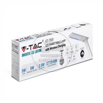Lampa Biurkowa VT-7405 5W 2700K-6500K Bezprzewodowa ładowarka Czarna 8602