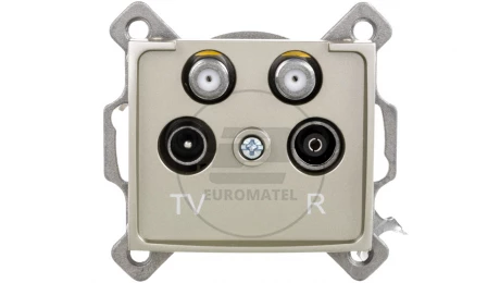 DOMO Gniazdo TV2xSAT końcowe szampańskie 011590050 25045
