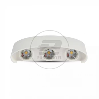 Oprawa Ścienna Góra/Dół V-TAC 6W LED Biała IP54 VT-846 3000K 540lm