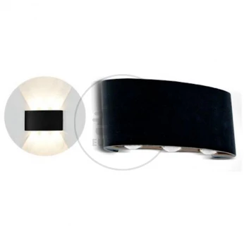 Oprawa Ścienna Góra/Dół V-TAC 6W LED Czarna IP54 VT-846 4000K 540lm