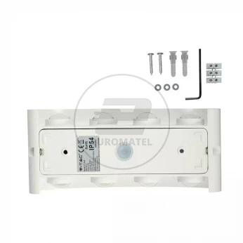 Oprawa Ścienna Góra/Dół V-TAC 8W LED Biała IP54 VT-848 3000K 800lm