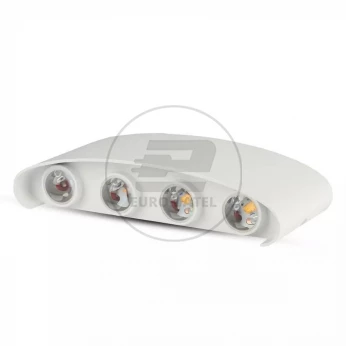 Oprawa Ścienna Góra/Dół V-TAC 8W LED Biała IP54 VT-848 4000K 800lm