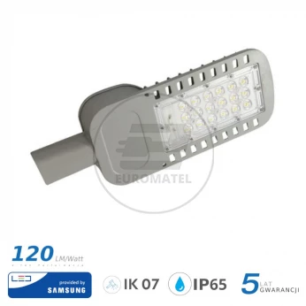 Oprawa Uliczna LED 30W 3600lm 6400K Dioda SAMSUNG IP65 IK07 Szary 957
