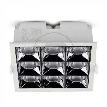 Oprawa V-TAC Downlight SAMSUNG CHIP 36W UGR19 CRI90+ 12st VT-2-36 2700K 2880lm 5 Lat Gwarancji