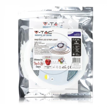 Taśma LED V-TAC SAMSUNG CHIP 2835 1200LED 24V IP20 CRI95+ 10mb 18W/m VT-10 6000K 1500lm 3 Lata Gwarancji