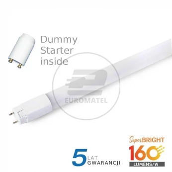 Tuba Świetlówka LED T8 V-TAC 12W 120cm Nano Plastic 160lm/W VT-1612 6400K 1920lm 5 Lat Gwarancji